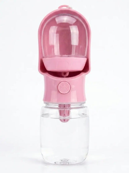 3In1 Pet Water Bottle - Portable 20Oz Leak Proof Container with Poop Bag Dispenser, Ideal for Travel, Hiking, and Outdoor Use
