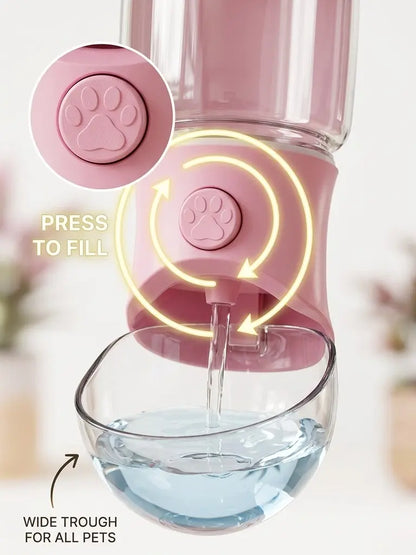 3In1 Pet Water Bottle - Portable 20Oz Leak Proof Container with Poop Bag Dispenser, Ideal for Travel, Hiking, and Outdoor Use