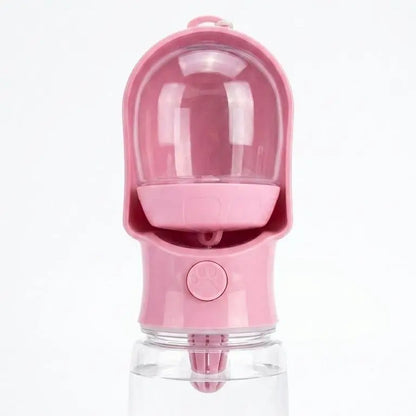 3In1 Pet Water Bottle - Portable 20Oz Leak Proof Container with Poop Bag Dispenser, Ideal for Travel, Hiking, and Outdoor Use