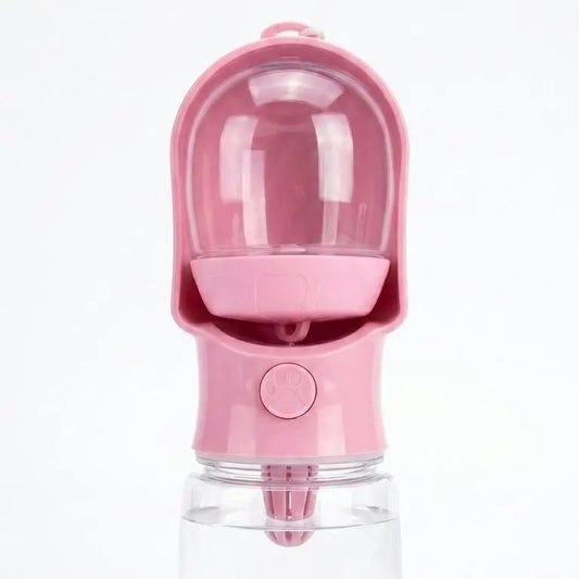 3In1 Pet Water Bottle - Portable 20Oz Leak Proof Container with Poop Bag Dispenser, Ideal for Travel, Hiking, and Outdoor Use